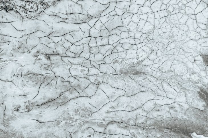 fotos aéreas de campos de sal na França