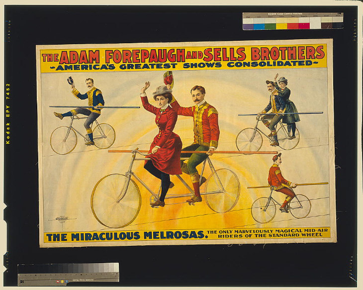 1880-1900 Fotos de bicicleta o cartaz dos Miraculous Melrosas