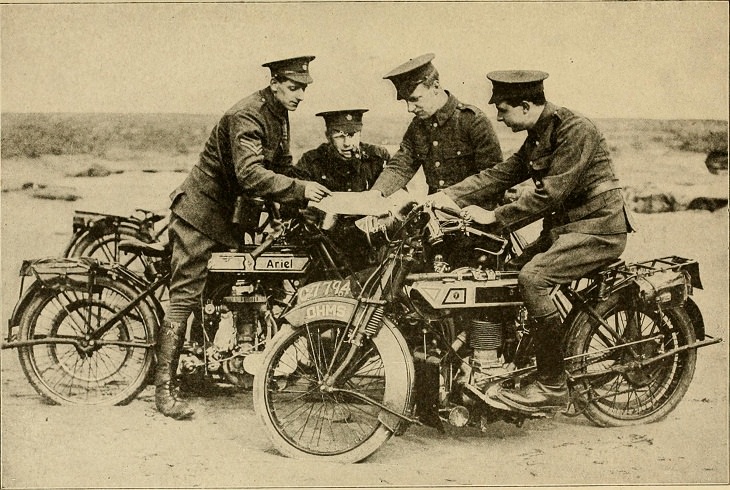 Motocicletas na Primeira Guerra Mundial, reconhecimento