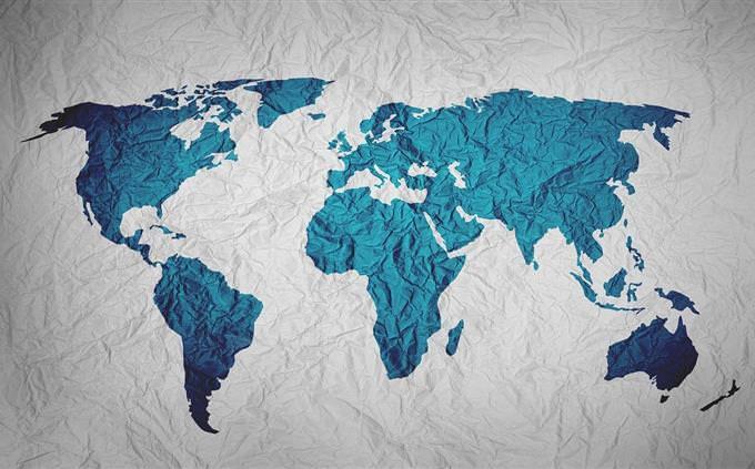 Questionário de Verdadeiro Falso sobre Geografia do Mundo: Mapa do Mundo