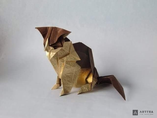 Origami colagem úmida