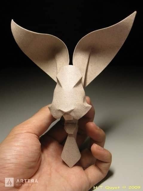 Origami colagem úmida