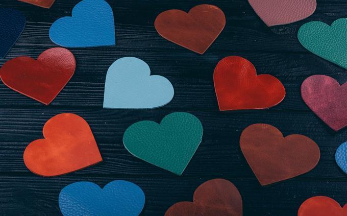 Teste de cores e necessidades de amor: corações