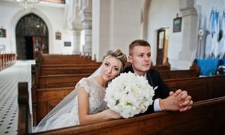Piada: Um casal de noivos vai para o céu