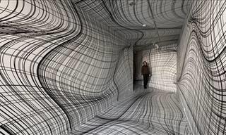 A arte da ilusão de Peter Kogler é algo a ser visto!