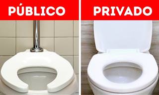 Vasos sanitários em banheiros públicos - onde está a tampa?