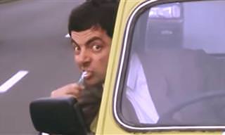 Humor: É melhor não cruzar com o Mr. Bean na estrada!