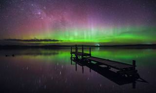 A aurora boreal aparece em toda a glória nestas fotos